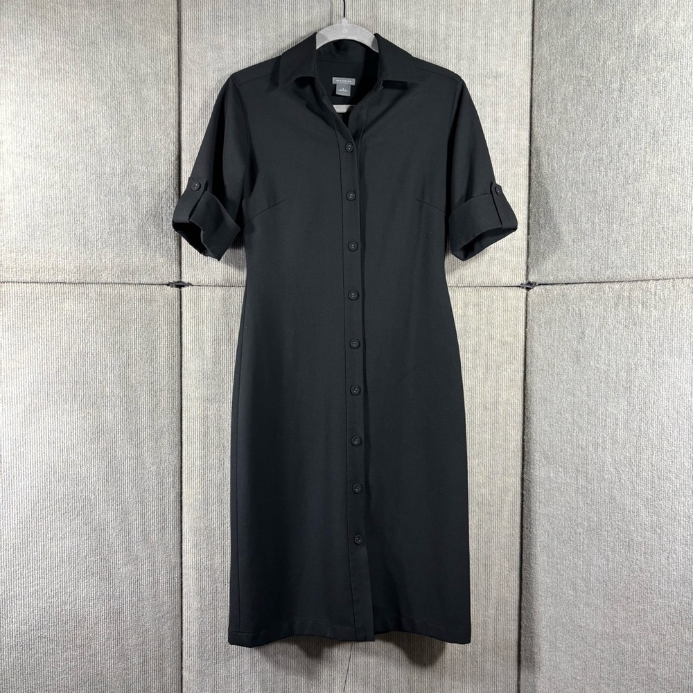 Classic Black Button-Up Dress